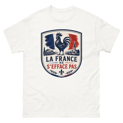 La France ne s'efface pas — T-shirt unisexe blason ancien
