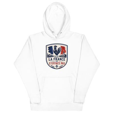 La France ne s'efface pas — Sweat à capuche unisexe blason ancien